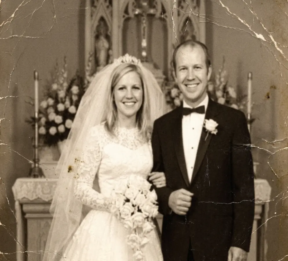 Marlene e Geraldo no casamento
